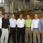 Production Team Engineers from Wabash Valley Power, Waste Management, P.E. MacAllister and Edwards-Rigdon Construction proudly stand in WVPA's 14th landfill gas-to-energy facility.