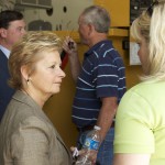 Secretary of State Connie Lawson Secretary of State Connie Lawson listens as Waste Management's Lisa Disbrow shares some of the projects being planned for the Recycling and Disposal Facility.