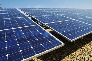 Solar panels on a sunny day