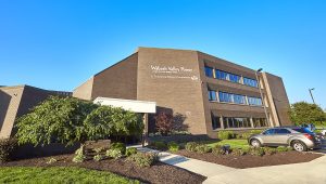 The brick exterior of the Wabash Valley Power headquarters