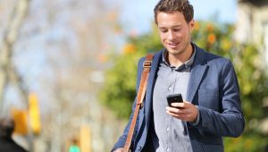 Man on cell phone