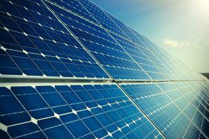 An array of solar panels