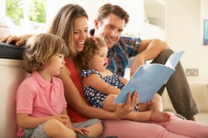 A family reading together